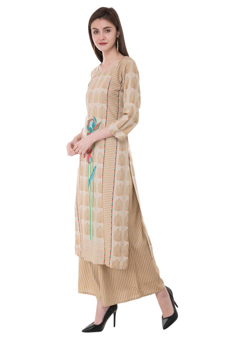 Women Rayon Kurta & Palazzo Set